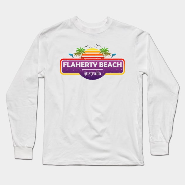 Flaherty Beach Australia, Yorke Peninsula, SA, Tropical Palm Trees Sunset – Summer Long Sleeve T-Shirt by Jahmar Anderson